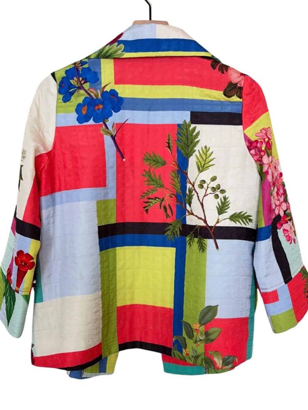 IC Collection By Connie K Multi Print Open Front Jacket - Picture 6 of 7